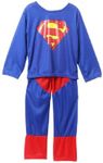 ULTIMATE LOOKS Hosiery Fabric Superman Avenger Superhero Costume For Kids Halloween Dress Fancydress Birthday Gift | Cosplay Bodysuit for Boys and Girls (4-5 Years), superman dress only d