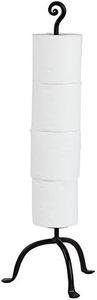 Wrought Iron Swirl 4 Rolls Storage Toilet Paper Stand | Free Standing TP | Handcrafted by RTZEN-Décor