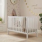 Tutti Bambini Caterina Mini Cot Bed | 120x60cm | 3in1 Wooden Crib Converts to Toddler Bed