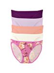 Felina Smooth Low Rise Bikini Panties - Seamless Underwear for Women, Panties for Women (5-Pack), Pink Florals, M