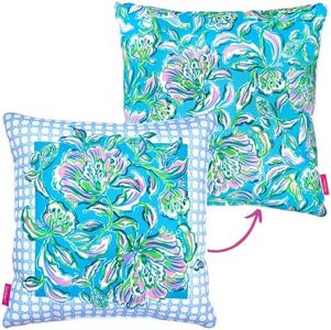 Lilly Pulitzer 20" Square Decorative Throw Pillow for Indoor and Outdoor, Throw Pillows for Bed or Couch, Outdoor Pillows for Patio Furniture, Chick Magnet (Large)