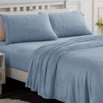 Softan Fleece Sheets Queen Size, Fl