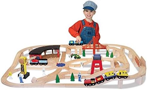 Melissa & Doug Wooden Railway Set
