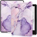 Caweet Kindle Paperwhite Case for 11th Generation 6.8 Inch and Signature Edition 2021 Release, Premium PU Leather Sleeve Cover with Auto Sleep/Wake, Lilac Marble