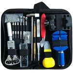 Professional 147pcs Watch Repair Kit Tools.Screwdriver Spring Bar Tool Set,Watch Opener and Link Remove.Comes with Carrying Case