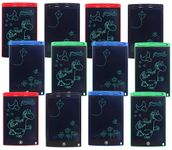 Toyshine Pack of 12 LCD Writing Tablet Doodle Board for Kids Electronic Toys 8.5 Inch Colorful LCD Writing Board Electronic Tablet LCD Erasable Drawing Pad, Birthday Return Gift Party Favor