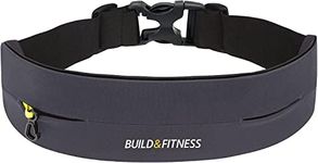 Running Belt, Adjustable Fitness Waist Belt with Key Clip. for Women, Men. Fits All Phones. Comfortable, Suitable for Gym Workouts, Exercise, Cycling, Walking, Jogging, Travel, Sport, Outdoors