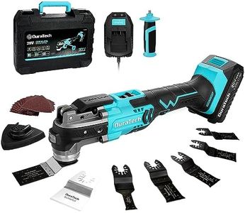 DURATECH Cordless Oscillating Tool, 20V Oscillating Multi Tool Kit with 6 Variable Speed, 3° Oscillation Angle, 24PCS Accessories, 2.0Ah Battery, Charger & Carrying Case, for Cutting, Scraping,Sanding