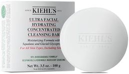 Kiehl's Ultra Facial Concentrated Cleansing Bar, Hydrating Face Cleanser with Squalane, Protects Moisture Barrier & Natural pH Levels, Travel-friendly, All Skin Types, Biodegradable Skincare - 3.5 oz