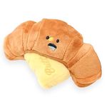 Talking Dog Club | Crusty Croissant | Soft Squeaky Plush Dog Toy| for All Dog | Interactive Toy | Crinkle Paper Sound | Machine Washable | Reinforced Fabric | Non-Toxic | Durable Pet Toy