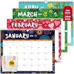 Decorably Wall Calendar Landscape - 18 Months 2025 Calendar Wall Hanging Large July 2025 to Dec 2026, 14.5x11.5in 18 Month Wall Calendar 2025-2026 Monthly, Large Wall Calendar 2025-2026