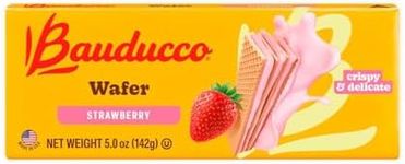 Bauducco Strawberry Wafers - Crispy Wafer Cookies With 3 Delicious, Indulgent, Decadent Layers of Strawberry Flavored Cream - Delicious Sweet Snack or Desert - 5.0 oz (Pack of 1)