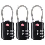 TSA Luggage Locks, [Newest Version][3 Packs]Diyife 3-Digit Security Padlock, Combination Padlocks, Code Lock for Travel Suitcases Luggage Bag Case etc.(Black)