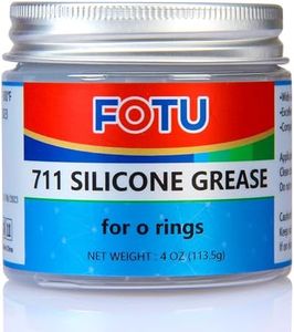 FOTU Silicone Grease Lubricant Plumbers Waterproof for O-Rings Valve Sealant Faucet Slicon Lube with Scraper and Finger Sleeve (4 Oz, 1-Pack)