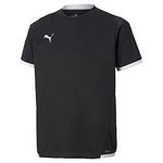 PUMA Unisex Kids teamLIGA Jersey Jr Shirt, Puma Black-puma White, 116