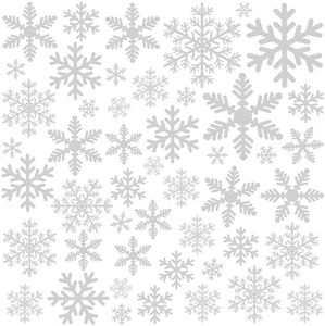 YIHELU Pegatinas de Navidad para Ventanas Pegatinas de Pared, Pegatinas de Navidad Copos de Nieve,Pegatinas Electrostáticas de Doble Cara, decoración de Navidad para Escaparate Decoracion (Estilo C)