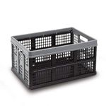 Clax® crate | folding box | basket (grey/black)