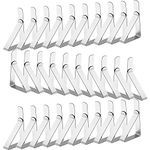 T-Antrix Tablecloth Clips 30 Packs Picnic Table Clips Flexible Stainless Steel Table Cloth Cover Clamps Table Cloth Holders Ideal for Picnics Marquees and Weddings (Silver)