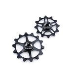 JRC Components Ceramic Derailleur Pulley Wheel for SRAM Eagle | Pair of 14&12T Jockey Wheels Ceramic Bearing - Road Bike Rear Derailleur Pulley Wheels | Ceramic Speed Pulley Wheels - Black