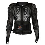 Ridbiker Motorcycle Full Body Armor Protector Removable Racing Jacket Motocross Spine Chest Motocross Protective Shirt (Black, S)