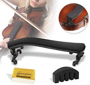 Violin Shoulder Rest for 1/2-1/4 size,Collapsible and Height Adjustable Feet,Violin universal Type Violin Parts soft safety easy to use,High strength sponge,Including Violin Mute and Violin rosin