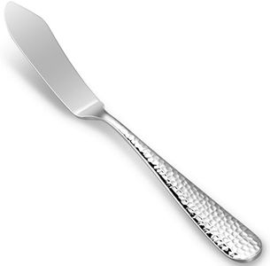KEAWELL Premium 7" Louise Butter Knives: Set of 4, 18/10 Stainless Steel, Dishwasher Safe and Rust-Resistant (Hammered)