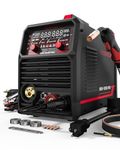 YESWELDER MIG-185DS PRO185A MIG Welder, Flux Core/Gas MIG/Spool Gun Compatible/Lift TIG/Stick, 5 in 1 Multi-Process Aluminum Welding Machine, Digital Display Synergic Control 110V/220V Dual Voltage