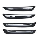 CARIZO Plastic/Nylon/Nickel Car Bumper Protector Guard (Black, Steel, Pack of 4) for Maruti Baleno