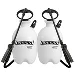Chapin 22000 Pump Sprayer, 1G (4.5L), Lawn & Garden, Translucent Poly Tank, Funnel-Top, SureSpray, Anti-Clog Filter, Adjustable Cone Nozzle, 34" Hose, Fertilizer, Weed & Pest Applications, 2 Pack