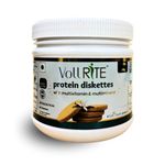 Voll RiTE Protein Diskettes | Protein Biscuit with multivitamin and multimineral| No Sugar| Cholesterol free| High Protein with B Vitamins | Vanilla Flavour, 250g