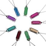 Mini Harmonica Necklace - Adorable Mini Harmonica Necklace Music Party Favor, 9 pcs/10 pcs Cute Mini Harmonica 4 Hole 8 Tone Necklace