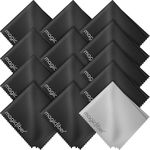 (13 Pack) MagicFiber Premium Microfiber Cleaning Cloths - For Tablet, Cell Phone, Laptop, LCD TV Screens and Any Other Delicate Surface (12 Black, 1 Grey)