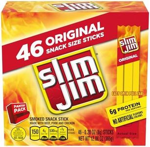 Slim Jim Original Snack Size Stick, Easy, On-the-Go School, Work and Travel Snacks, 0.28 OZ Meat Snacks, 46 Count Box