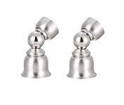 Nixnine Stainless Steel Bell Heavy Duty Magnetic Door Stopper Door Catcher Door Magnet, Door Stopper, Wall Mount Door Stopper for Home, Office (Siliver Finish) Pack of 2