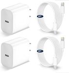 for iPhone Charger, 2Pack 20W USB C Charger with 6FT USB C to Lighting Cable [MFi Certified] PD Fast Wall Charger for iPhone 14 13 12 11 Pro X XR XS Max 8 Plus