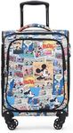 Disney 20 Inch Four Wheel Softside Mickey Comic Trolley Case Carry On Case, Multicolor, 55 cm