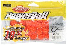 Berkley PowerBait Trout/Steelhead Egg Clusters Fishing Bait, Fluorescent Orange, Irresistible Scent & Flavor, Natural Presentation, Ideal for Trout, Steelhead, Salmon and More