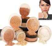 Mineral Makeup 6 piece Set Natural Mineral Foundation by Intelligent Cosmetics® Natural SPF (MEDIUM & MEDIUM BEIGE)