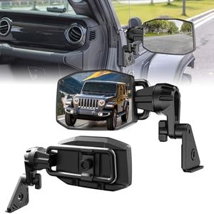 GEVINFA Mirrors Doors Off Compatible with Jeep Wrangler JL and Gladiator JT 2018-2025, 2025 New Launch Quick Release wrangler JL Mirrors No Wobble & Quick Removal Knob (Patented)