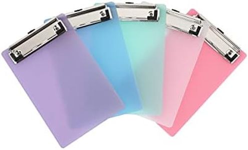 Small Clipboard, Zreal Mini Clipboard 4.7x7.3 Inch Pretty Cute Clipboard Memo Size Pocket Clipboard Tiny A6 Clip Boards Plastic (5 Pack)