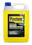 Prestone Screenwash, Ready To Use Screen Wash For Cars - Winter, High Performance Cleaning With Streak Free Formula, Maximum Visibility Winter Windscreen Washer Fluid, Removes Stubborn Dirt, 5L Bottle