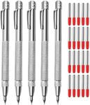 Ofasixx 5+20 Tungsten Carbide Metal Scribe Scriber Tool & Engraving Pen Set, No Need Sharpening, More Accurate&Quicker, Magnetic Design, Metal/Leather/Glass/Wood Layouts Choice