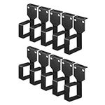 kwmobile Server Rack Cable Management D-Ring Hooks (10 Pieces) - 4.4 cm x 10.1 cm x 6 cm (1 3/4" x 4" x 2 3/8") - Bracket Hook Mount Network and Electrical Cord Manager - Black