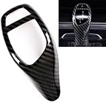 taylorshopnet ABS Carbon Fibre Gear Shift Knob Cover Trim ABS for BMW 1 2 3 4 5 6 Series X3 X5 X4 Compatible with Right or Left Hand Drive Cars (Carbon B5)