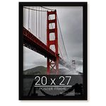 (20x27 in | 51x69 cm) Black Picture Frame for Puzzles Posters Photos or Artwork