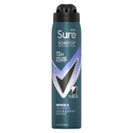 Sure Men Nonstop Protection Invisible Ice Fresh Anti-Perspirant Aerosol men's deodorant spray that protects against white marks and yellow stains for 72-hour protection against odour and sweat 250 ml
