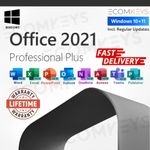 MSOfficesuite Professional Plus 2021 | Quick Delivery | Retail License Key for Windows (1 User/PC, Lifetime Validity) | Unlimited Reinstallations 64/32 Bit NEW