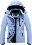 MOERDENG Women's Waterproof Ski Jacket Warm Winter Snow Coat Mountain Windbreaker Hooded Raincoat