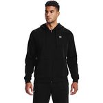 Under Armour Men RIVAL FLEECE FZ HOODIE, Men’s running hoodie with loose fit, comfortable and warm hooded jumper for men