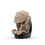 Cybex Callisto G 360 Rotating All-in-One Convertible Car Seat, SafeLock 1-Time Seat Belt Installation for Fast, Secure Setup, Side Impact Protection, SensorSafe – Almond Beige